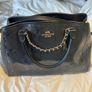 Navy Coach Bag - great shape- smoke free home